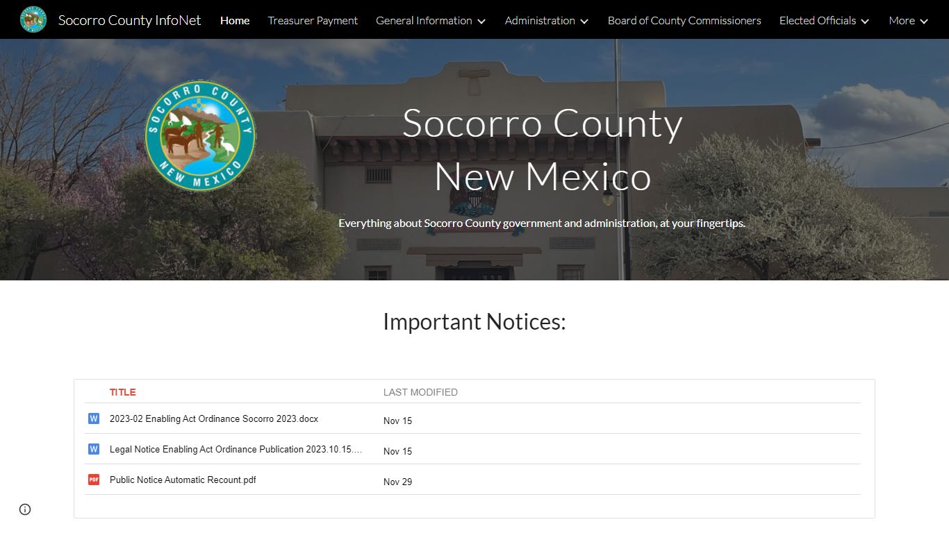 Socorro County InfoNet - Detention Center